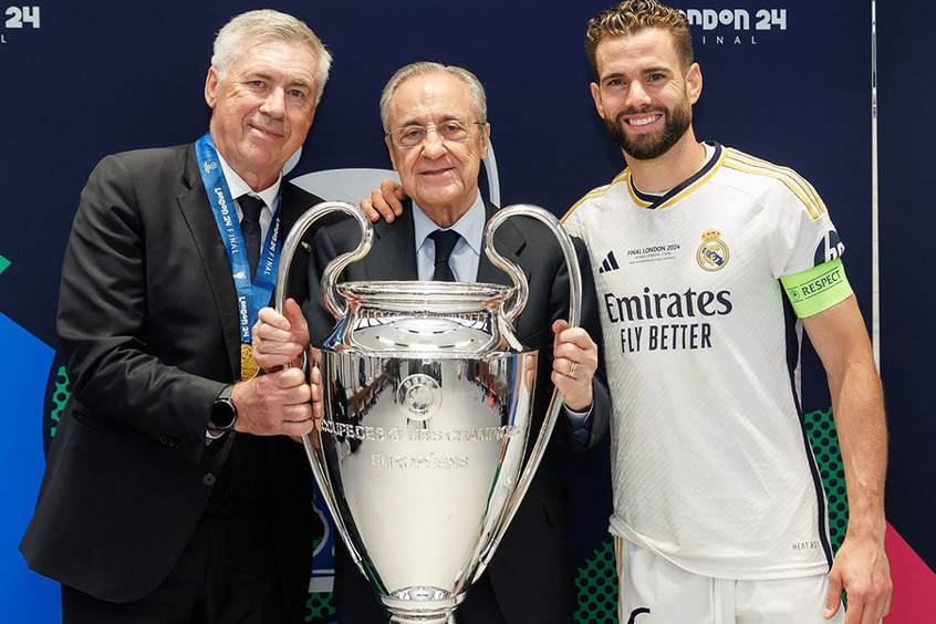 Chủ tịch Perez và HLV Carlo Ancelotti